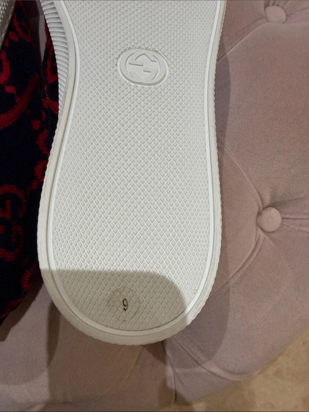 Gucci GG Slip-On Terry Cloth Slip-On Sneakers red and blue